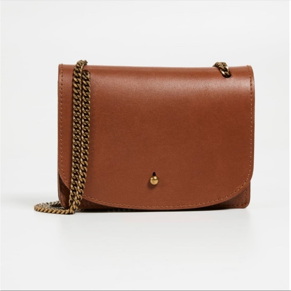 Madewell Chain Cross Body Bag NWT Brown Natural